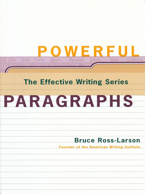 Title details for Powerful Paragraphs (The Effective Writing Series) by Bruce Ross-Larson - Wait list
